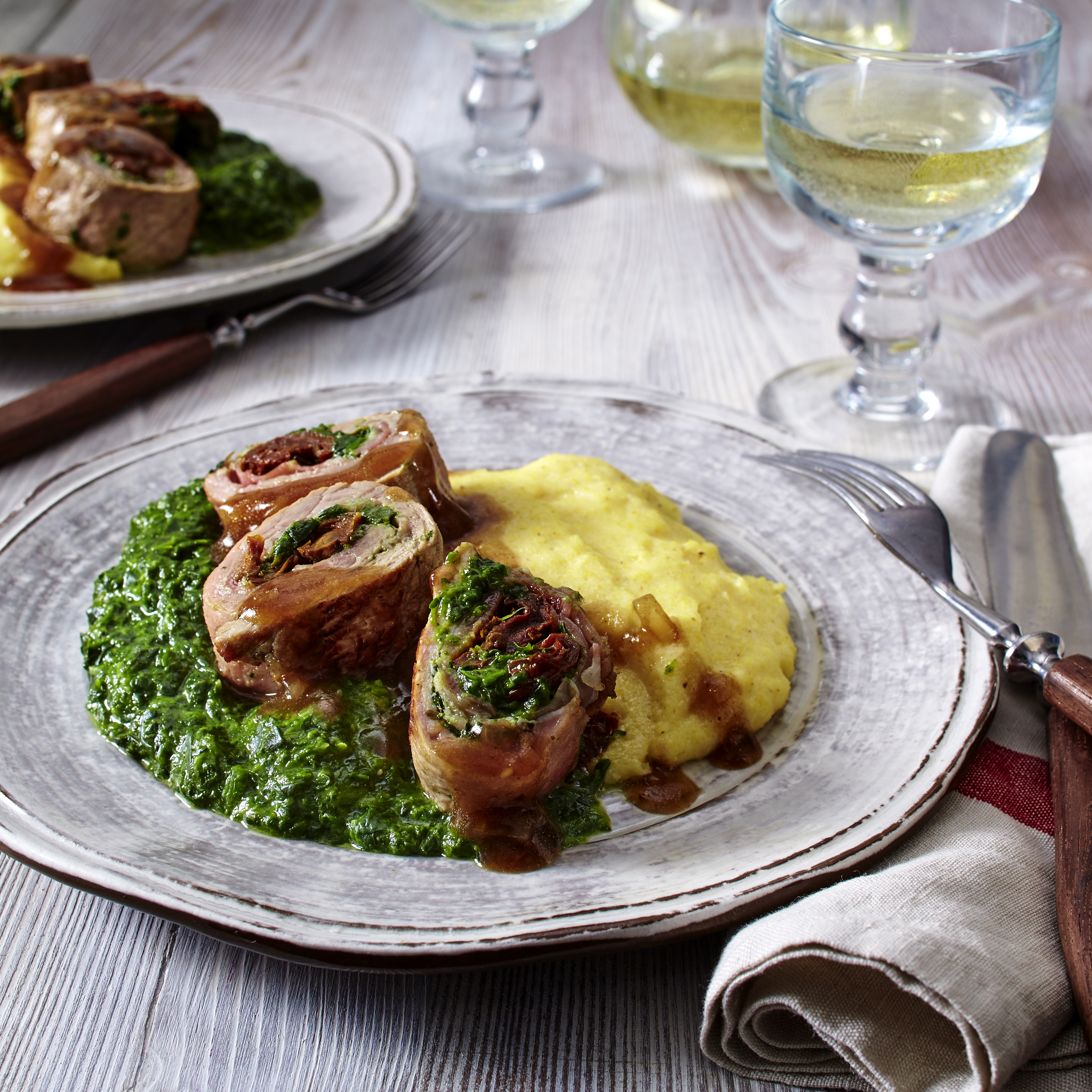 Involtini mit Spinat