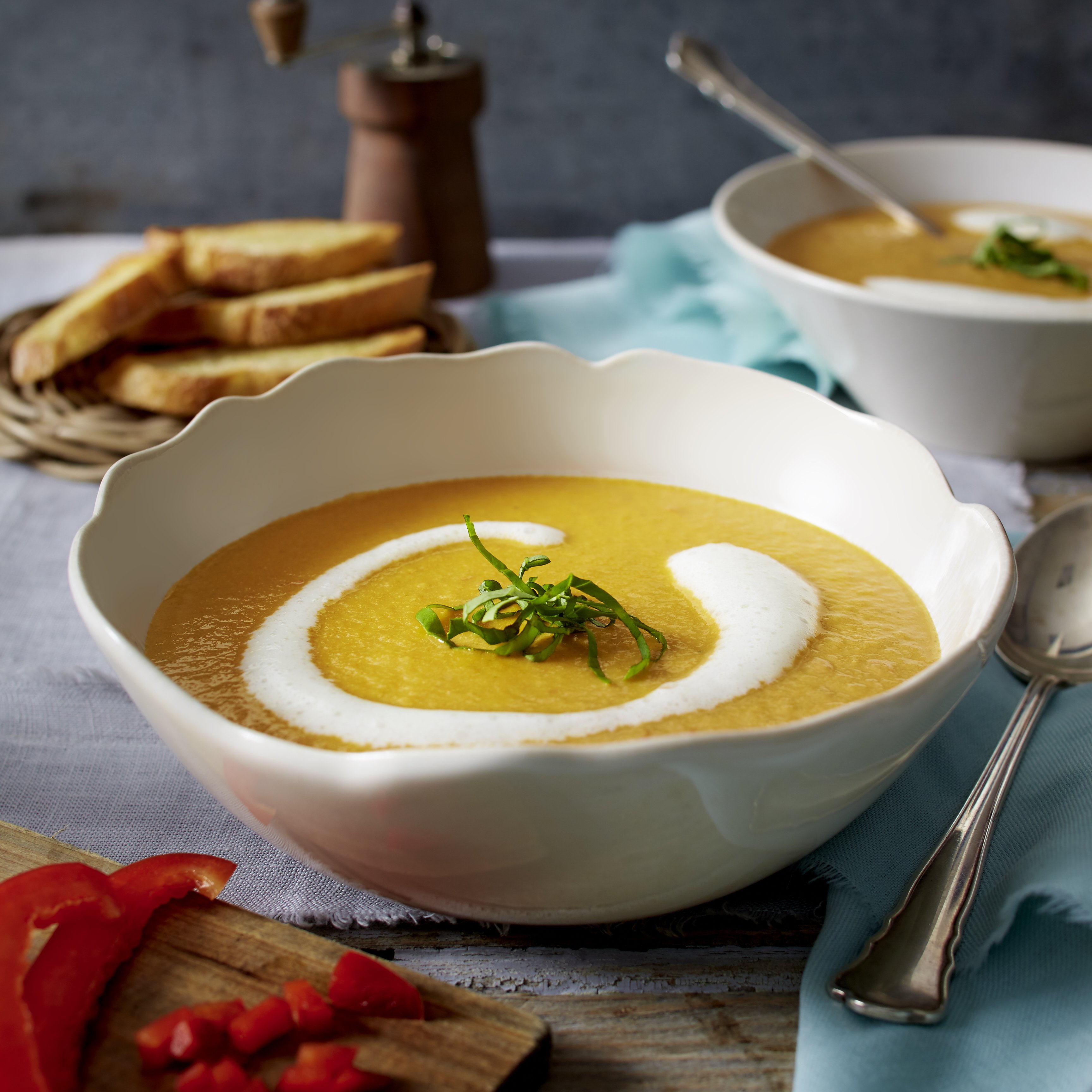 Laktosefreie Kohlrabicremesuppe