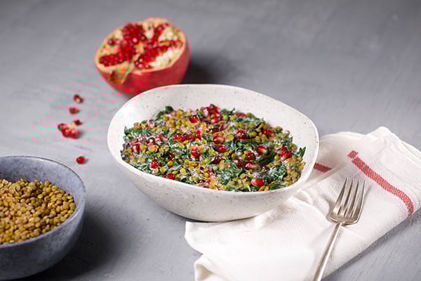 Spinat_Linsen_Granatapfel