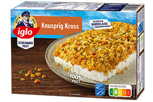 iglo Produktverpackung Schlemmer-Filet Bordelaise knusprig kross