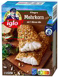 Produktverpackung iglo Filegro Mehrkorn