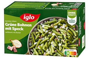 iglo Gemüse-Ideen Grüne Bohnen mit Speck