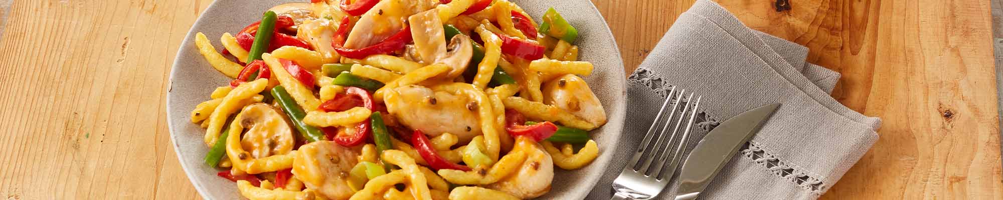 Spätzle Hähnchenpfanne