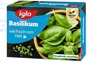 Produktverpakung Basilikum