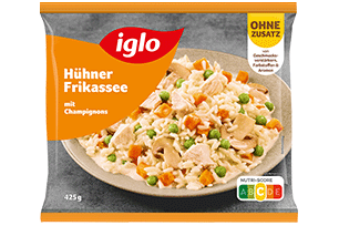 Produktverpackung iglo Hühner Frikassee