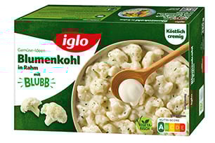 Packshot Blumenkohl in Rahm