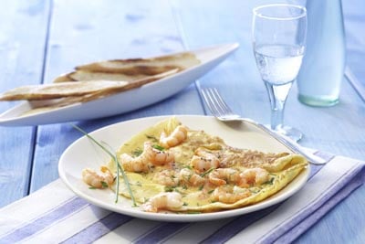 Garnelenomelette