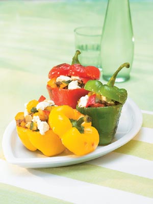 Gefüllte Paprika mit Schafskäse