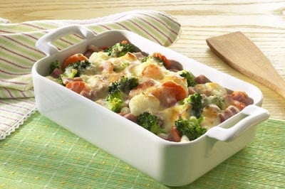 Gemüse Schinken Gratin