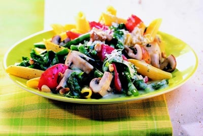 Italienische Nudel Gemüse Pfanne