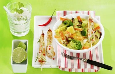 Gemüsetarte mit Rucola