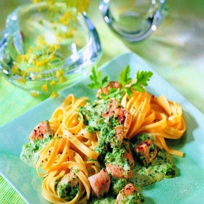 Hähnchenbrust in Rahmspinat