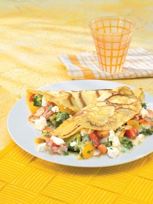 Herzhaft gefüllte Pfannkuchen