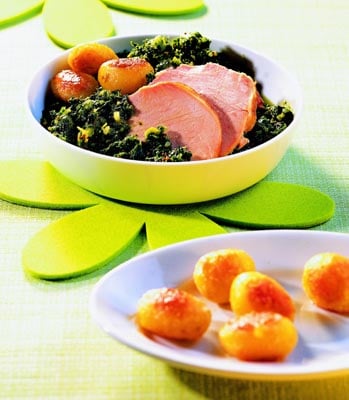 Kassler mit Grünkohl