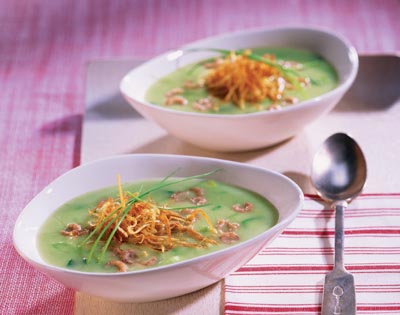 Krabben Lauch Creme Suppe