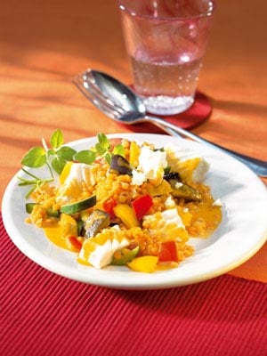 Ratatouille mit roten Linsen