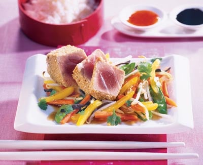 Thunfisch mit Sesamkruste