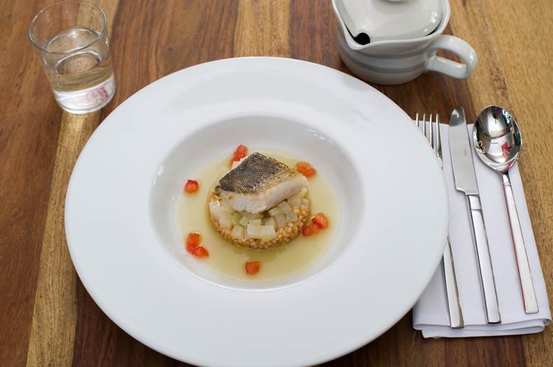 Havelzander mit Gerstenrisotto