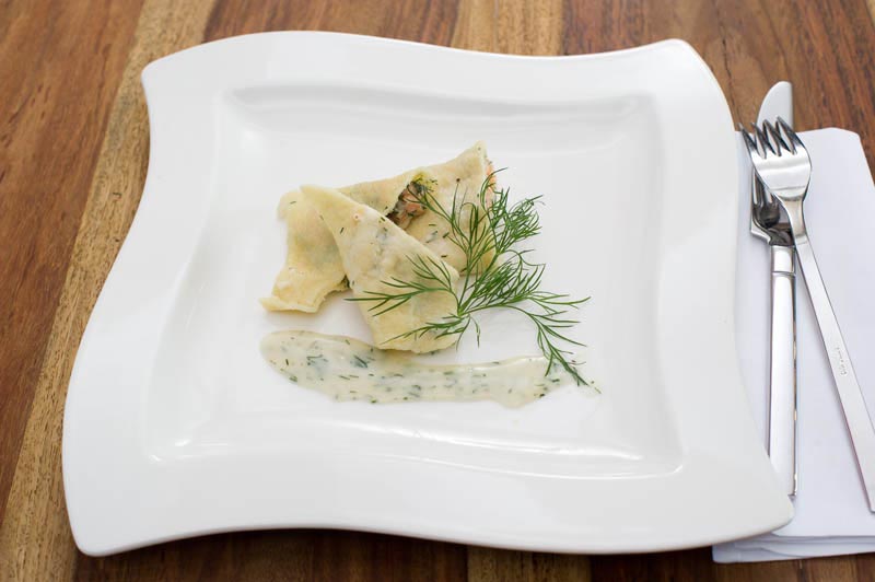 Schwäbische Maultaschen mit Lachsfüllung