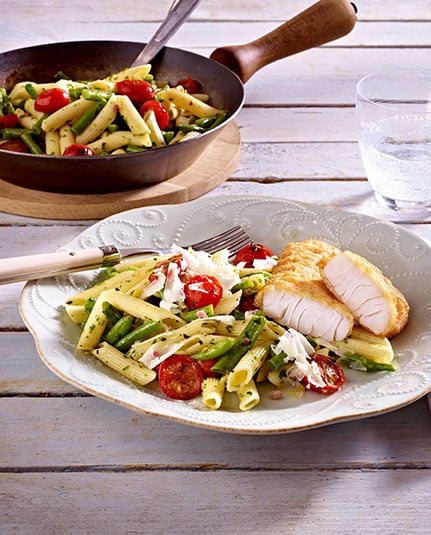 Filegro auf Bohnen Pastapfanne