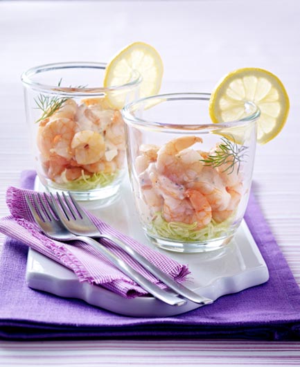 Garnelen Cocktail mit Eisbergsalat