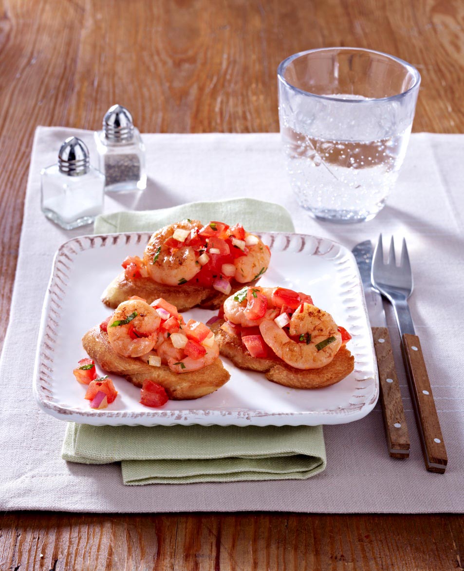 Tomaten Garnelen Bruschetta