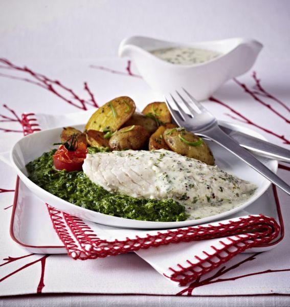 Filegro mit Rahmspinat