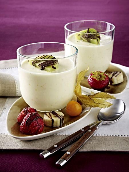 Panna Cotta mit Schokofrüchten