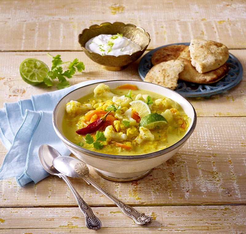 Rahmblumenkohl Linsen Curry