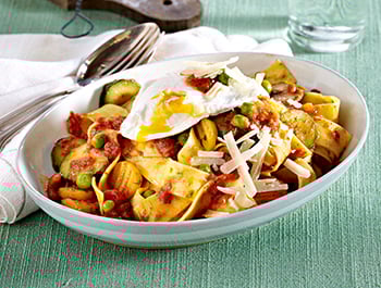 Parpadelle mit Gartengemüse