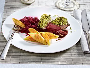 Rehrücken mit Kräuterkruste