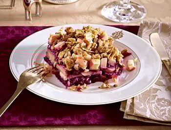 Rotkohl Kartoffel Lasagne