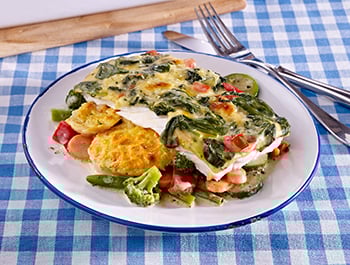 Schlemmerfilet mit Gemüseauflauf