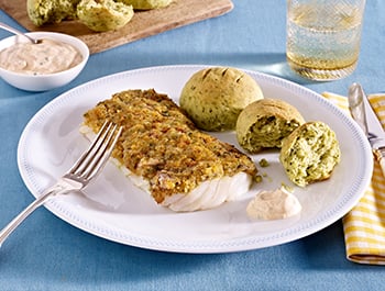 Schlemmerfilet mit Spinatbrötchen