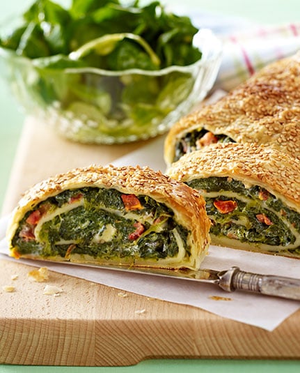 Spinat Blätterteig Strudel