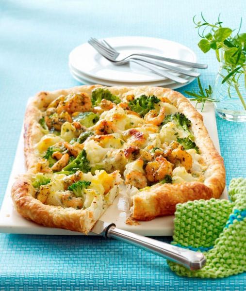 Gemüse Garnelen Quiche