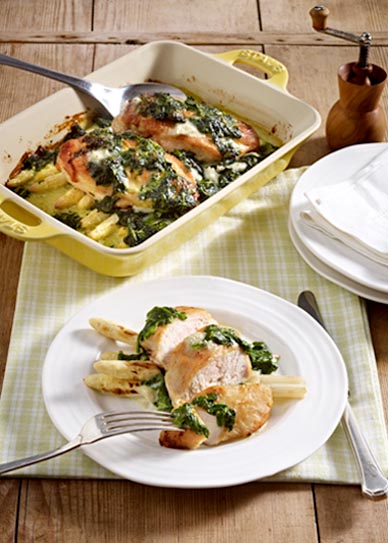 Spinat Gorgonzola Hähnchen