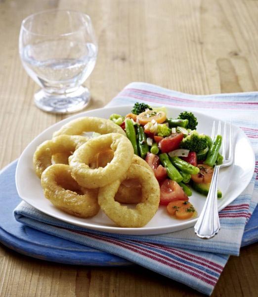 Calamares auf mediterranem Gemüse