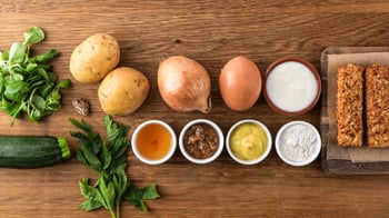 Brezel-Stäbchen mit Kartoffel-Zucchini-Puffer Rezept Step 1