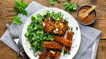 Brezel-Stäbchen mit Kartoffel-Zucchini-Puffer Rezept Step 12