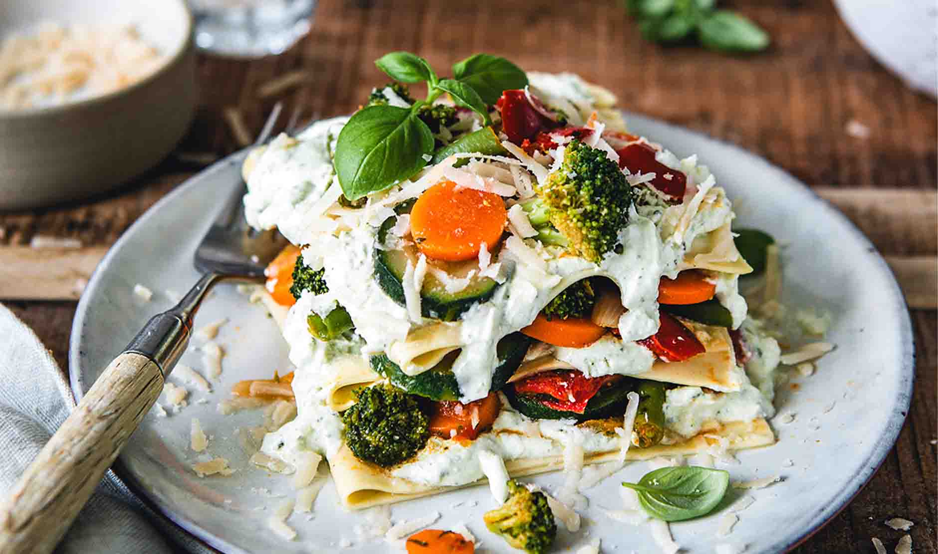 Schnelle Gemüse-Lasagne