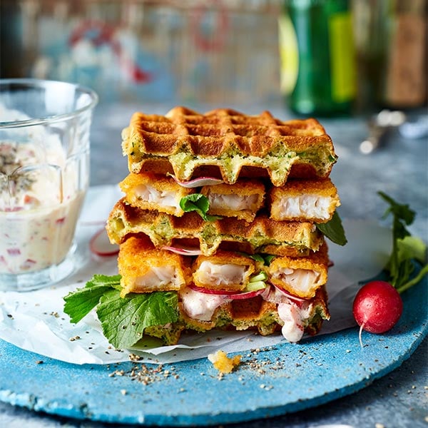 Kräuterwaffel-Sandwich