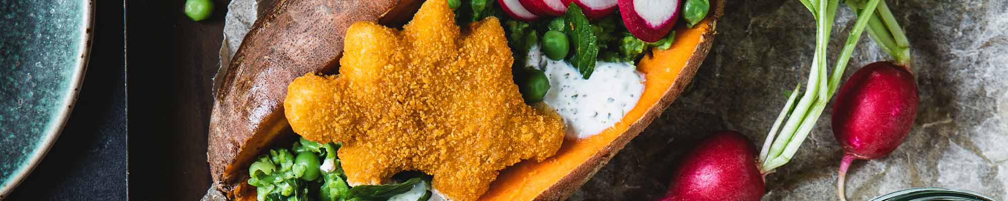 Süßkartoffel-Kumpir mit veganen 