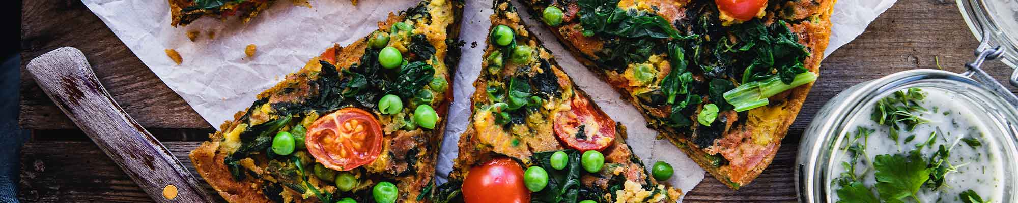 Vegane Spinat-Erbsen-Frittata