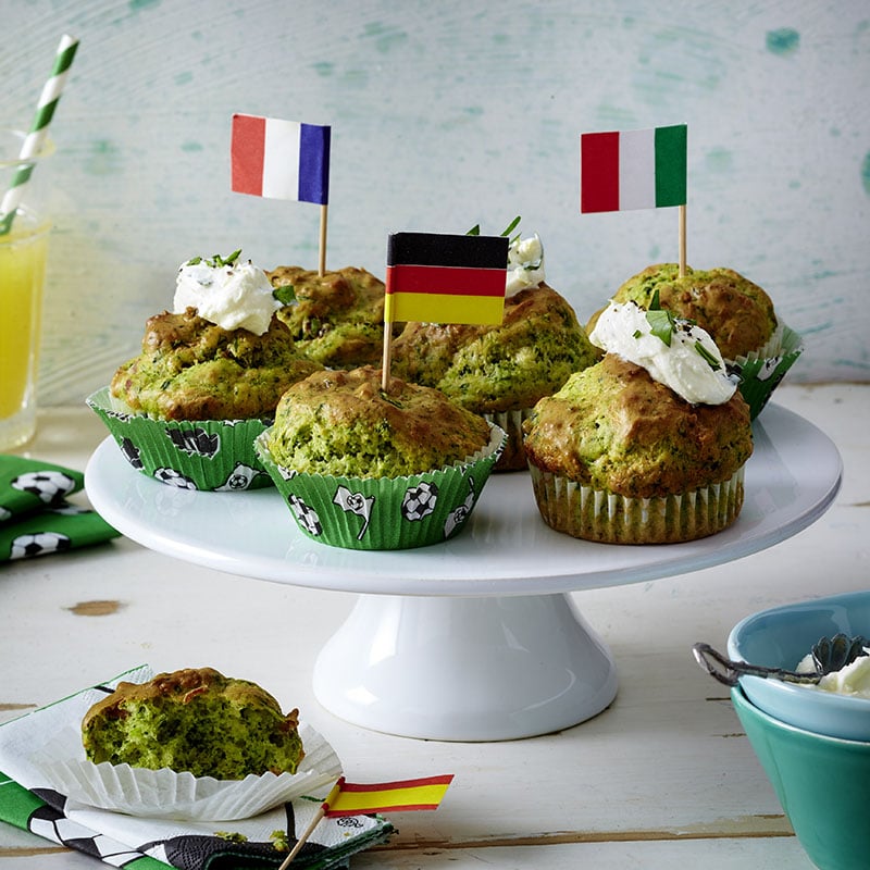 spinat muffins fussball