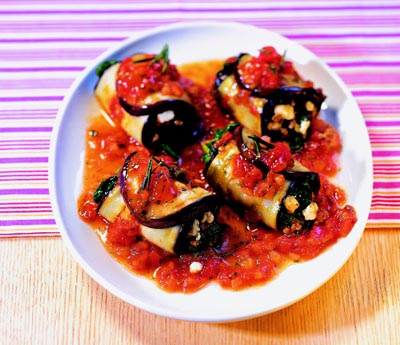 gefuellte auberginenroellchen