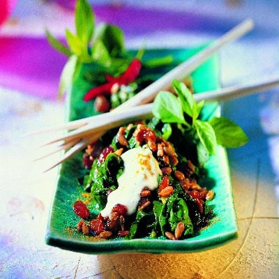 indischer spinat salat