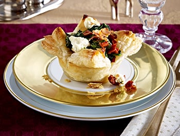 blatt spinat ziegenkaese pasteten